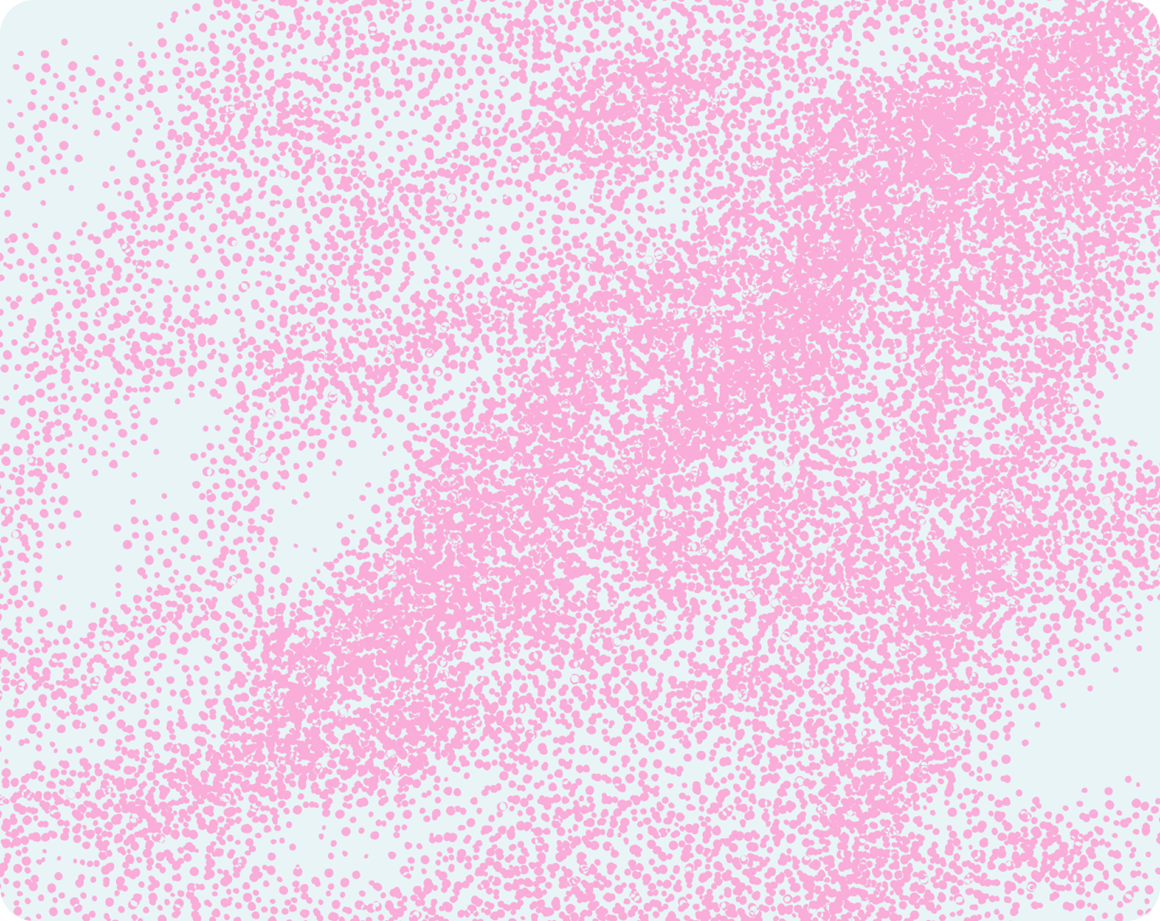 Pink spraypaint texture on light blue background